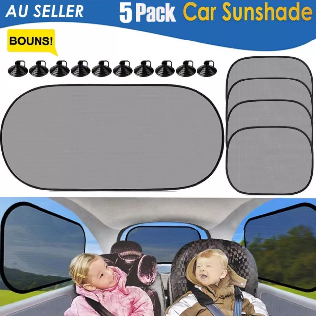 Foldable Car Side Front Rear Window Sun Shade Cover Mesh Shield UV Protection AU