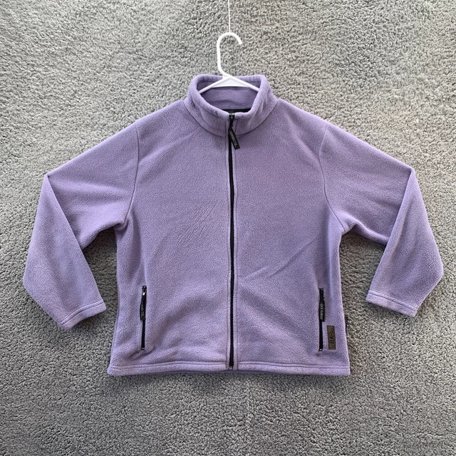 Black Diamond Fleece Jacket Womens Large L Purple Full Zip Zip Pockets Warm