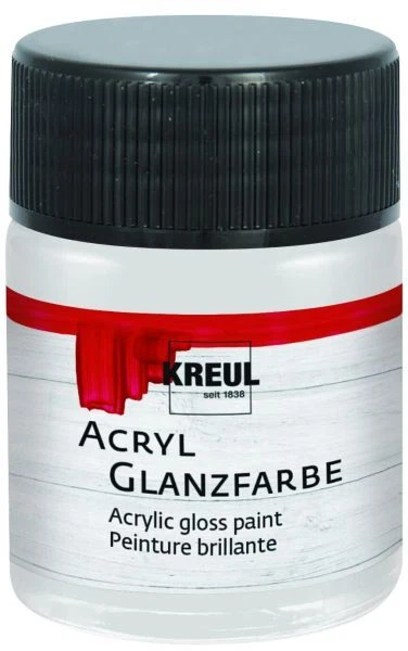 Kreul Acryl Glanzfarbe hellgrau 50 ml  Verzierfarbe