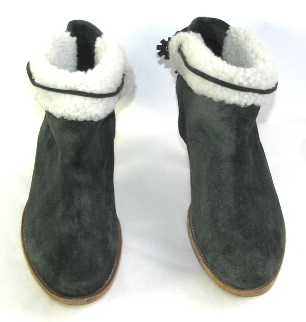 MF GIRBAUD Bottines fourrées tout cuir daim gris 41 EXCELLENT ETAT 2