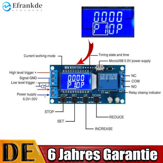 Relais-Modul Mit 1/2/4/6/8 Kanälen, 3.3V/5V/12V/24V, High/Low Trigger, Für Arduino Und Elektronikprojekte