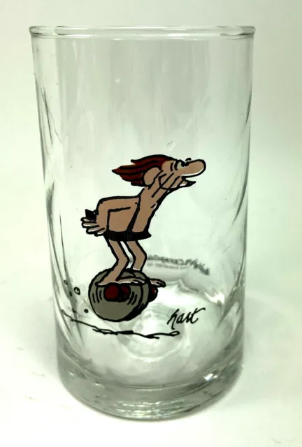 1981 Arby's B.C. Ice Age Collector's Series Glass by Johnny Hart with Thor