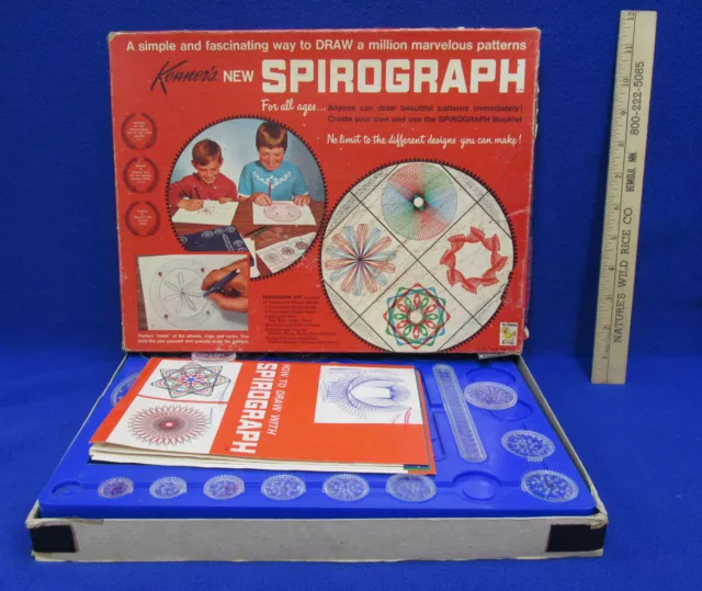 Spirograph Craft Set Circular Patterns Drawing How To Book Kenners 1967 Vintage