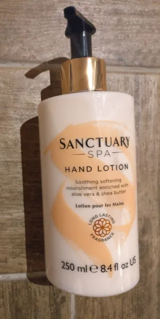Sanctuary Spa Hand Lotion 250ml Soothing & Softening Aloe Vera And Shea Butter