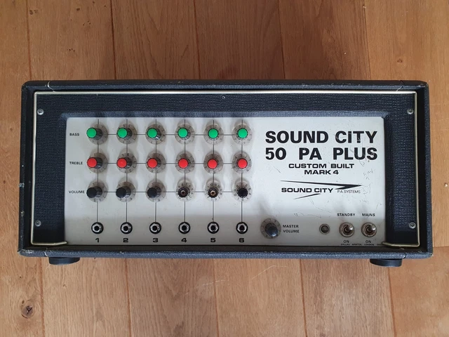 Sound City 50 PA Plus EL34 Valve Amp Head 1970's - *MOD: Hiwatt Slave Power Amp