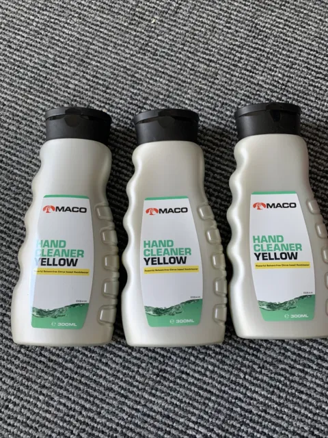 3 limpiador de manos amarillo MACO 300 ml para garajes, talleres, pintura (bb02/19) nuevo