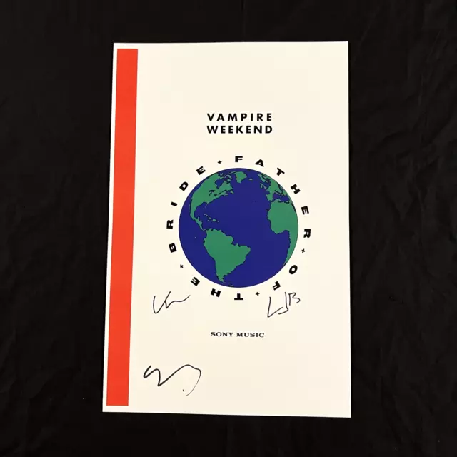 Vampire Weekend Signed Father of the Bride Poster Exact Proof (Music Autograph)