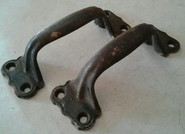 Antique Primitive Cabinet Or  Barn  Door  Handles Set Of Two