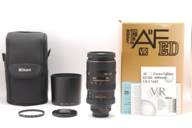 N Mint Box Nikon AF Nikkor 80-400mm f/4.5-5.6 D ED VR Zoom Lens Hood From JAPAN
