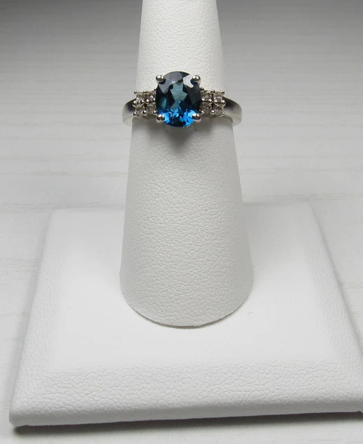 GEMPORIA 2.51CT London Blue White Topaz Sterling Silver Ring