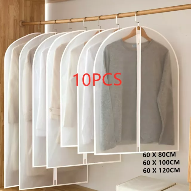 10x Dustproof Storage Bag Garment Dress Cover Suit Clothes Jacket Coat Protector