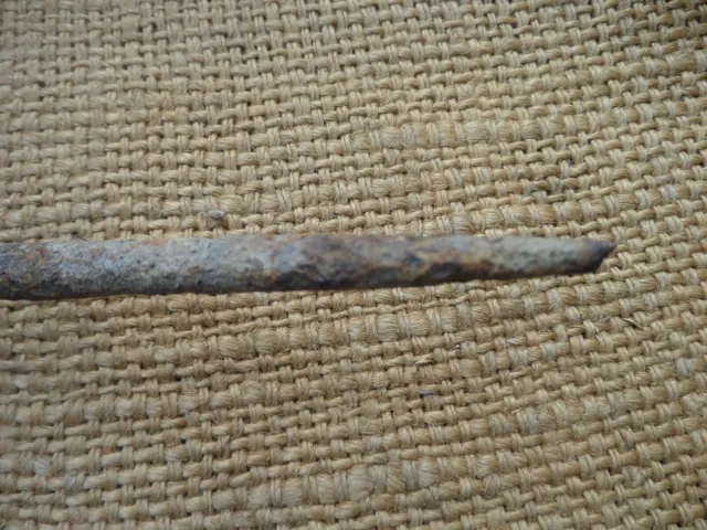 Antique Big Fork Pitchfork Hand Forged Iron Gardening Tool Vintage 19C 10