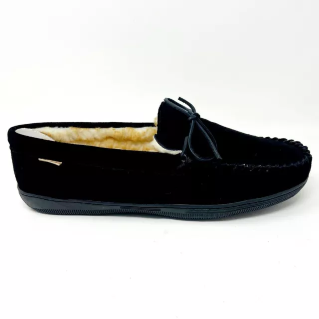 Tamarac Camper Black Mens Size 14 Cowhide Moccasin Slip On Comfort Slippers