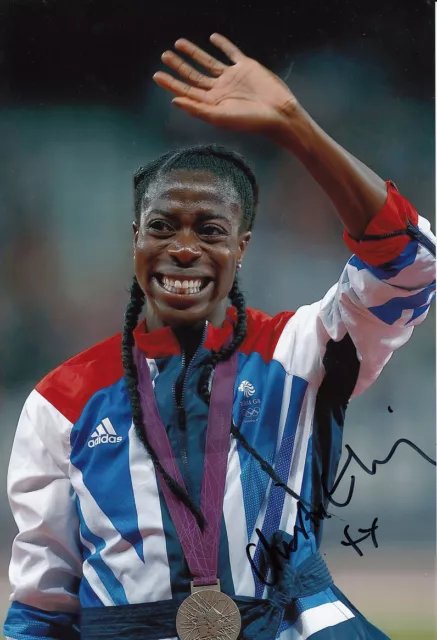 Christine Ohuruogu Hand Signed 12x8 Photo London Olympics 2012 3.