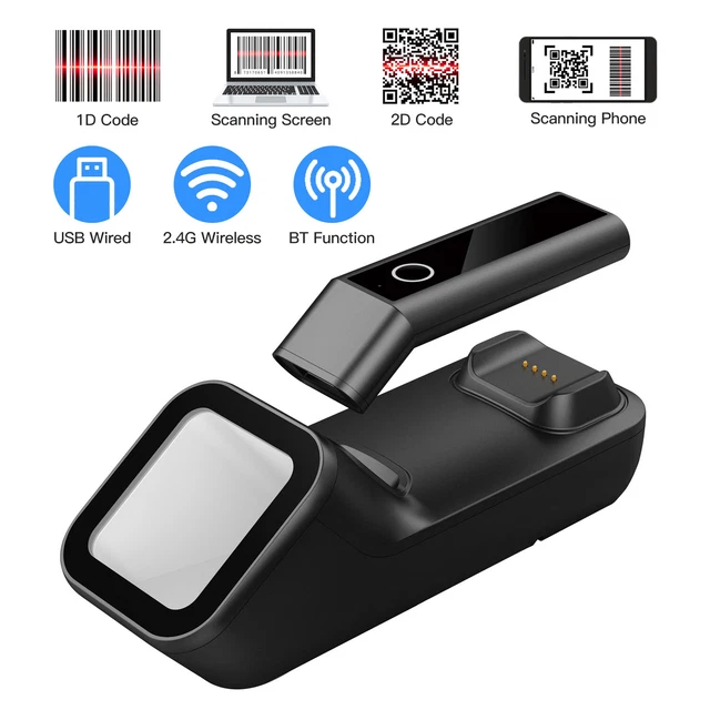 3-IN-1-BARCODE-SCANNER TRAGBARER 1D/2D/QR-BARCODE-LESER Windows Android ...