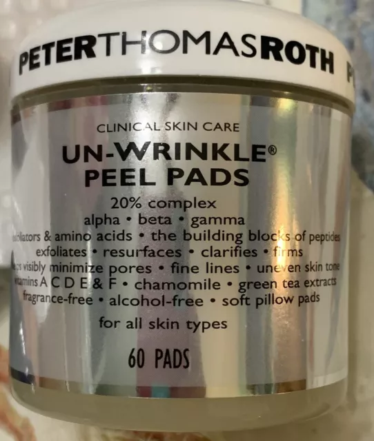Peter Thomas Roth Un-Wrinkle Peel Pads 60 Count SEALED