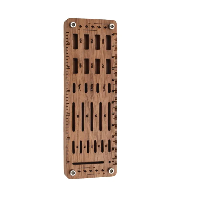 Estuche para tarjeta de memoria de madera de nogal para tarjeta TF SD para unidad USB soporte 25 ranuras