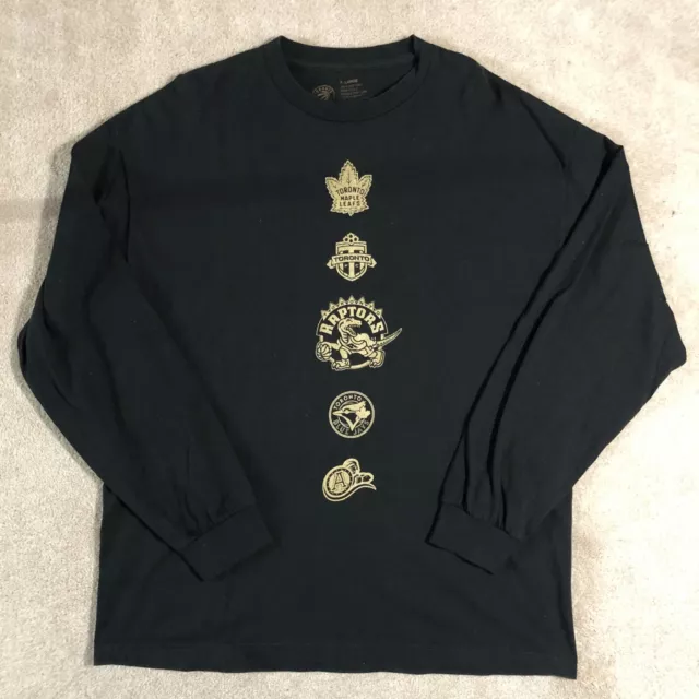 OVO Drake Night Toronto Raptors NBA March 9 2018 Long Sleeve T-Shirt Mens XL
