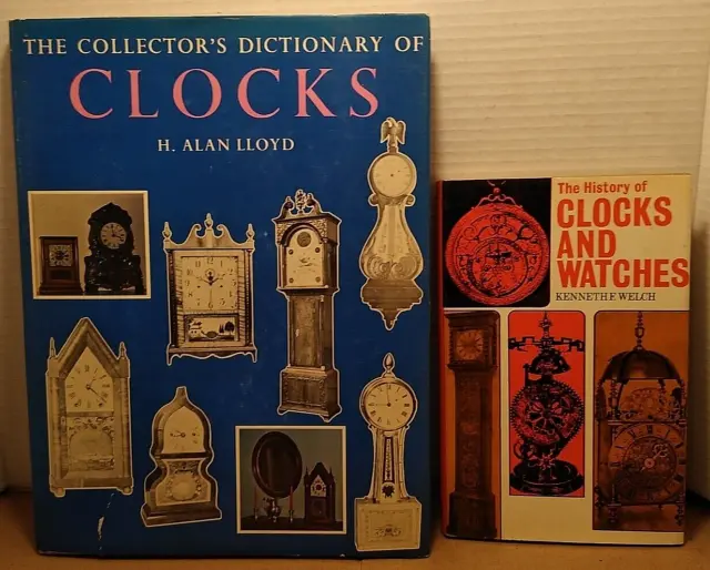 Collector's Dictionary of CLOCKS & History of CLOCKS & WATCHES - (2) Hardcovers