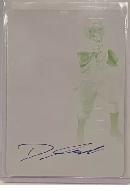 2020-21 Panini Contenders D'Andre Swift Rookie Ticket Printing Plate Auto #1/1