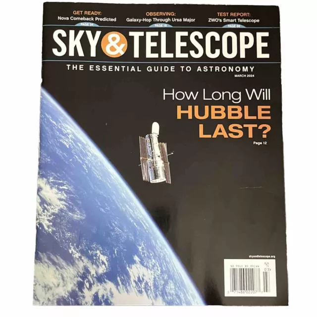 SKY AND TELESCOPE Magazine March 2024 How Long Will Hubble Last £11.24