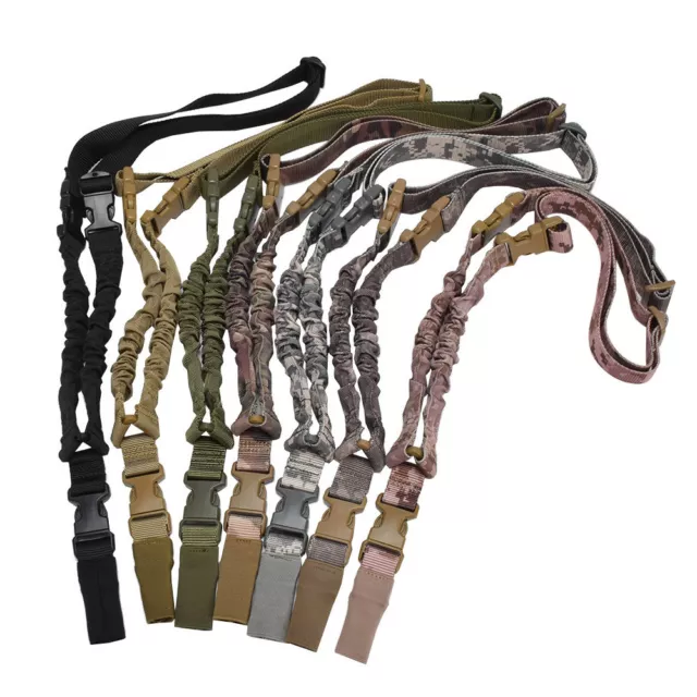 Tactical 1 One Single Point Bungee Rifle Sling Military Hunting Gun Strap