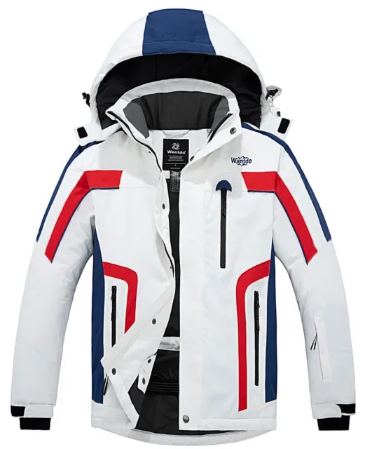 Wantdo Mens Ski Jacket Waterproof Snowboard Jacket Ski Clothes with Detachable