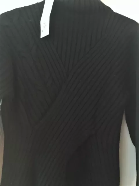 Women Fuzzi by Jean Paul Gaultier 100% Wool Black Sweater Size XL