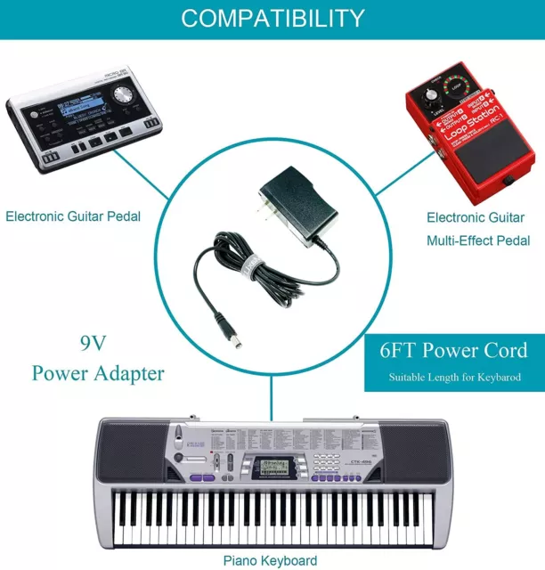 9V AC DC Power Adapter Charger For Boss PSA-120S 120T Archer Cat. No. 273-1656 3