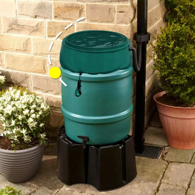 Rete barile pioggia, a prova di foglie, per giardino, per colla per raccolta acqua, robusta
