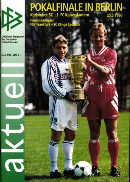 DFB-Pokalfinale 25.05.1996 Karlsruher SC - 1. FC Kaiserslautern in Berlin