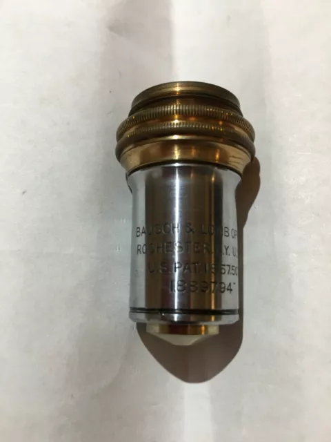 Rare Bausch&Lomb Microscope Fluorite Oil  Objective 98X  1.30NA (BL51)