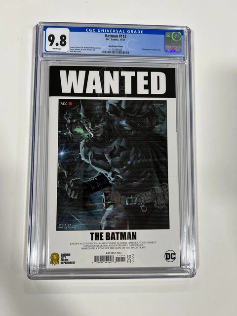 Batman 112 Cgc 9.8 Ngu Variant White Pages Dc Comics 2021