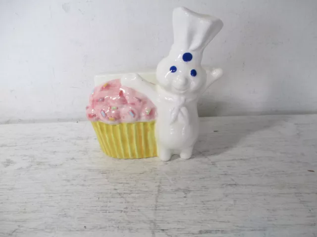 Vtg 2001 Pillsbury Doughboy  Cupcake Napkin Holder Benjamin & Medwin