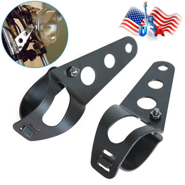 35-43mm Motorcycle Headlight Mount Tubes Bracket Clamps Holder Adjustable Fork