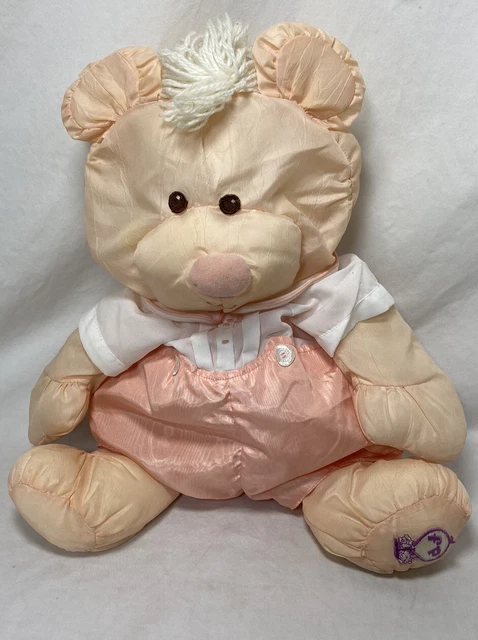 Vintage 1986 Puffalump Peach Bear Fisher Price Romper