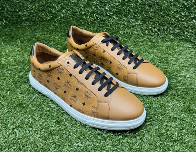 Men's MCM Visetos Sneakers Cognac