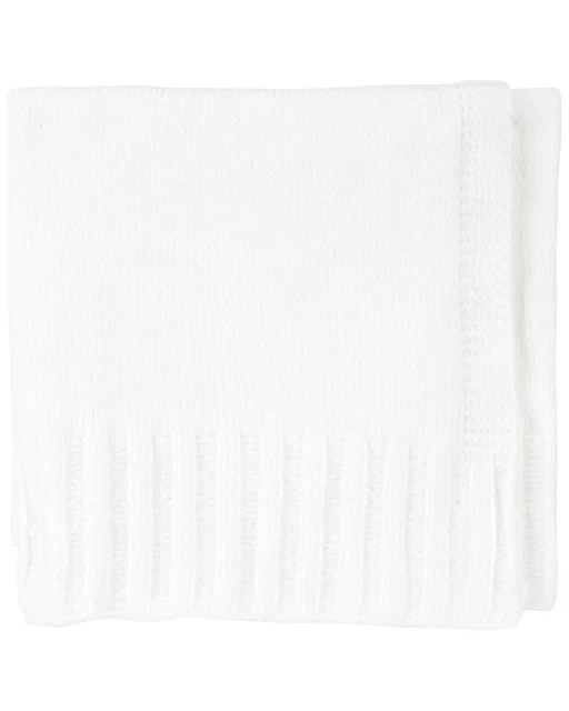 Brand New Carters Soft Chenille Baby Blanket OEKO-TEX Unisex White Boy & Girl