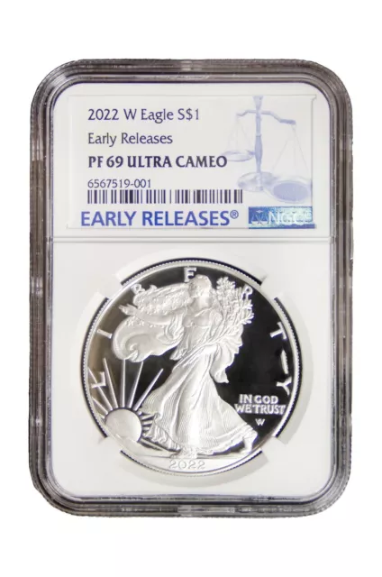 USA 2022-W American Eagle 1 oz Silver Proof NGC PF-69 UC Early Release w/ COA
