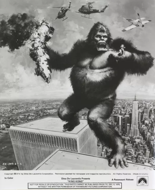 King Kong Ape on World Trade Center Poster Art Original 8x10 Photo Snipe 1976