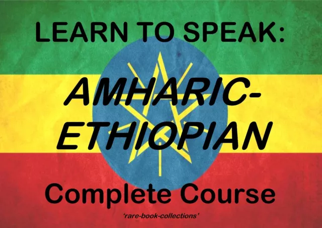 Learn Amharic Ethiopian - 2 Books + 21 Hrs Audio Mp3 On Dvd - Language Course