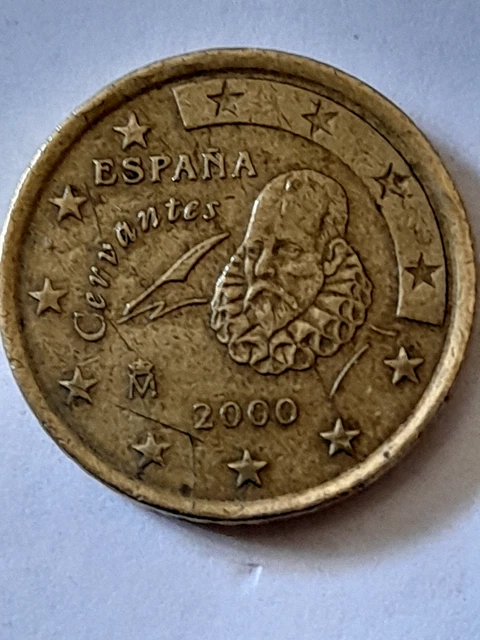 moneda 50 centimos Cervantes Unicornio