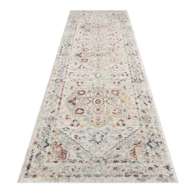 Saray Rugs Luna Traditional Vintage Distressed Floor Hall Runner 80cm x 300cm