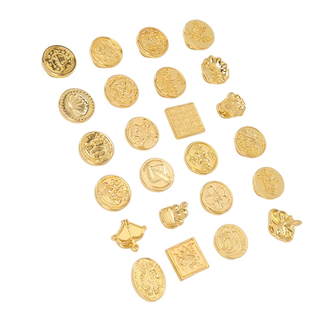 24pcs Wax Seal Stamp Head Removable Sealing Wax Vintage Seal Stamp Kit For