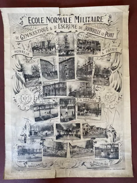 Joinville-le-Pont Ecole Normale Militaire de Gymnastics & d’Fencing Poster