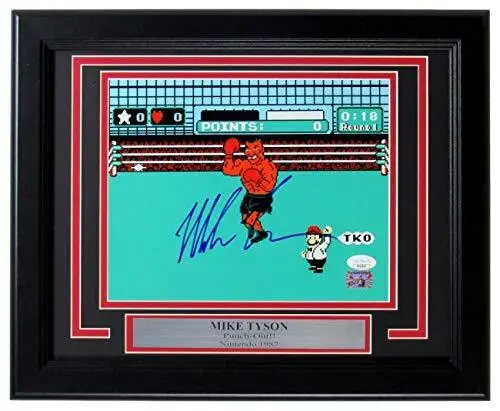 Mike Tyson"Punch Out" Signed/Autographed 8x10 Photo Framed JSA 149898