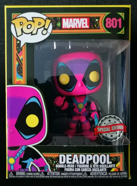 Funko Pop Marvel - Deadpool 801 Special Editon Black Light - Vinyl Figur - Neu