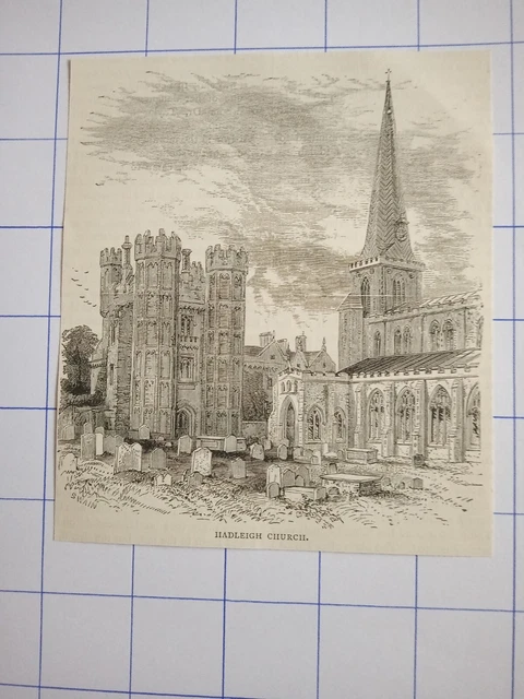 Hadleigh church graveyard   England illustration 1891