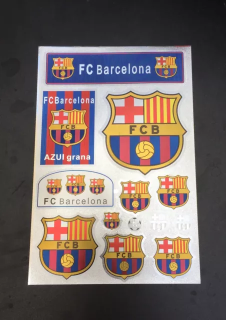 FC BARCELONA Stickers Set A4 Size Great For Car/Window /Home Use