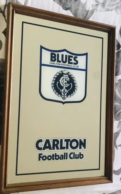 Vintage Vfl Carlton Blues Mirror